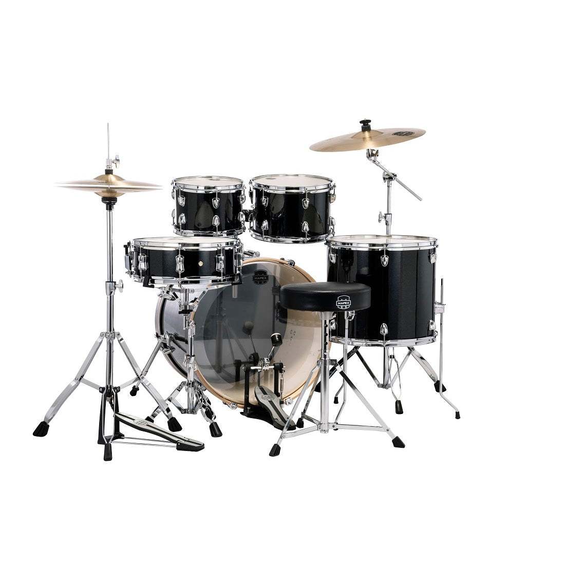 Mapex Venus 22-Inch Kick 5-Piece Drum Set - Black Galaxy Sparkle