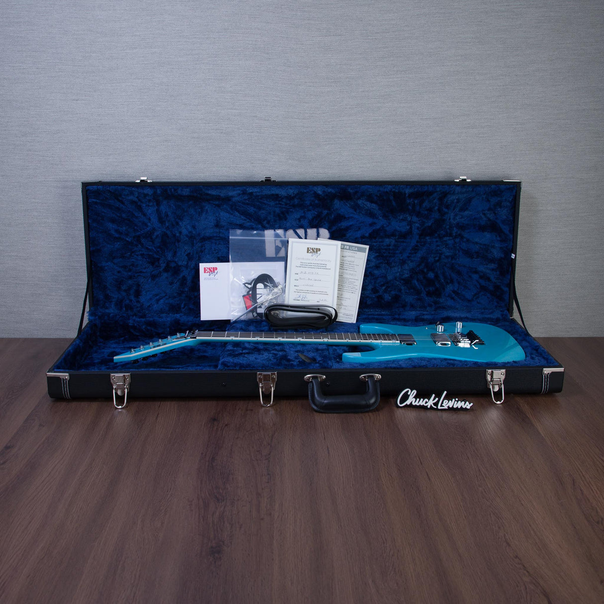 ESP USA M-II NTB FR Electric Guitar - Arctic Blue Sparkle - #US26522