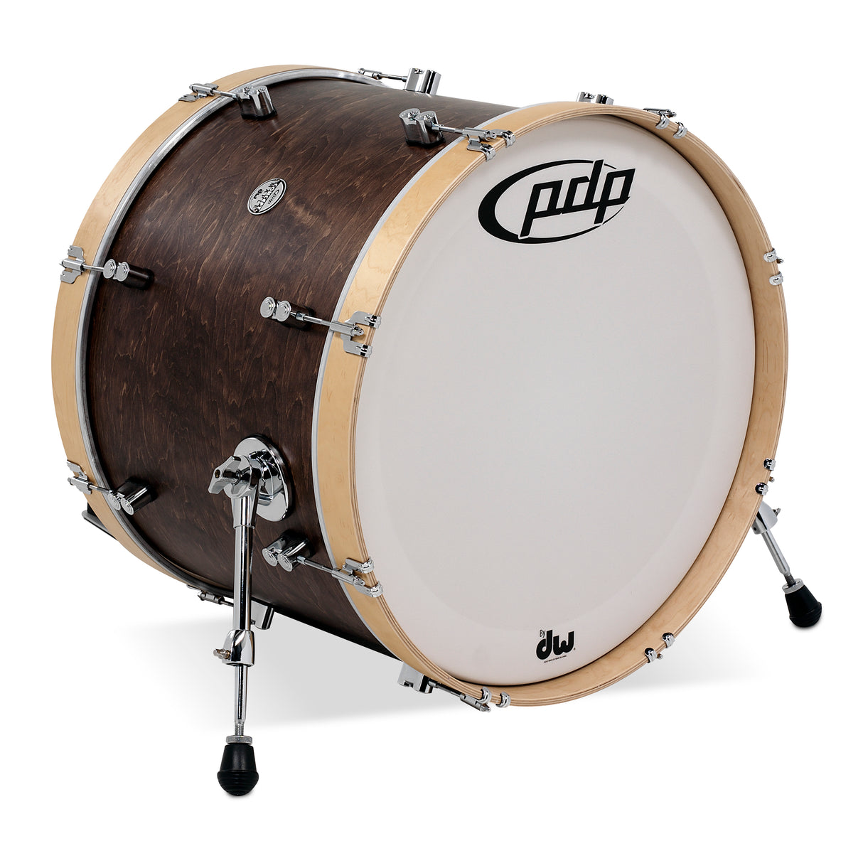 PDP PDCC1622KKTN 22" x 16" Concept Maple Classic Bass Drum - Walnut / Natural