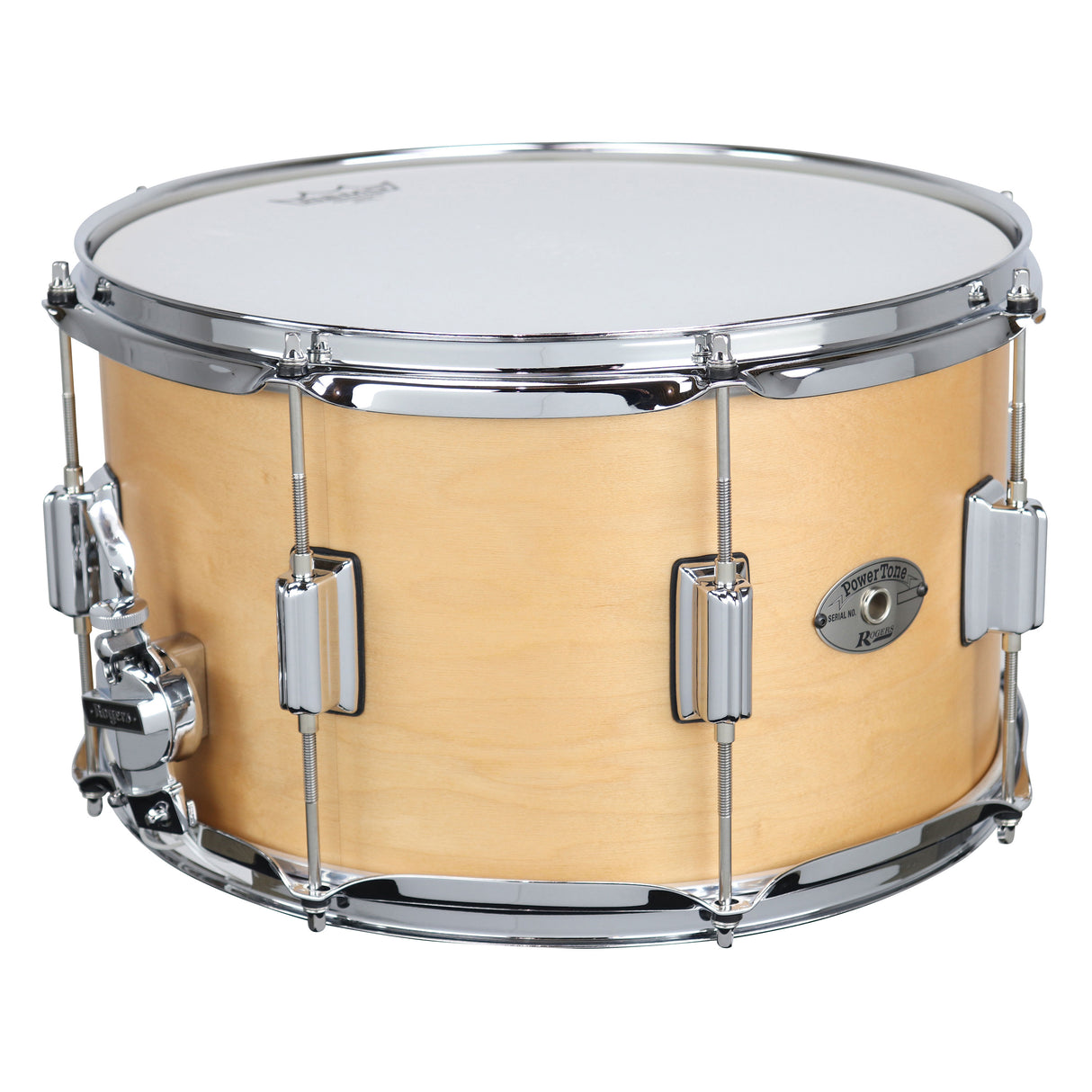 Rogers PowerTone 28SN 8x14 Wood Shell Snare Drum - Satin Natural