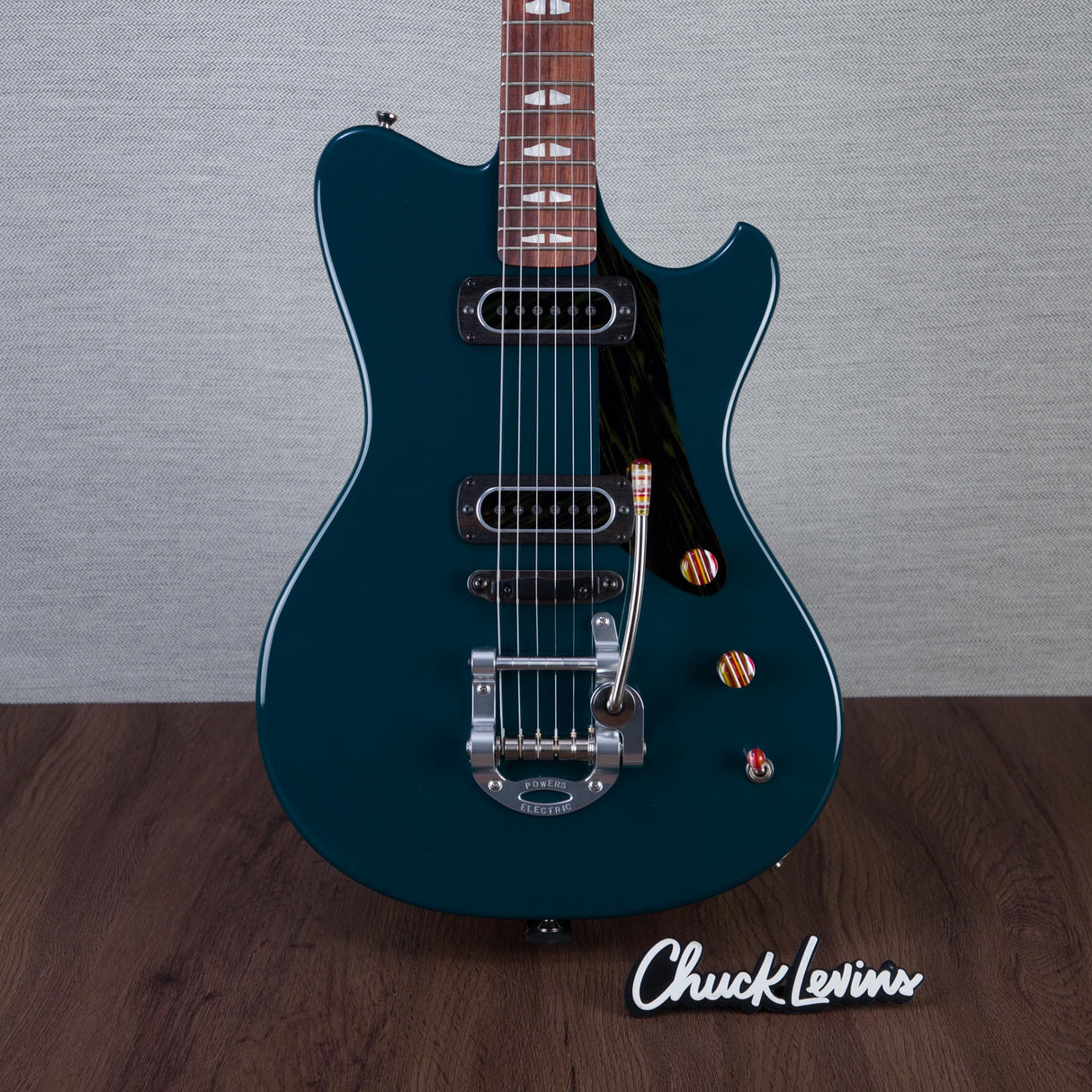 Powers Electric A-Type Electric Guitar - Fjord Green - #B253