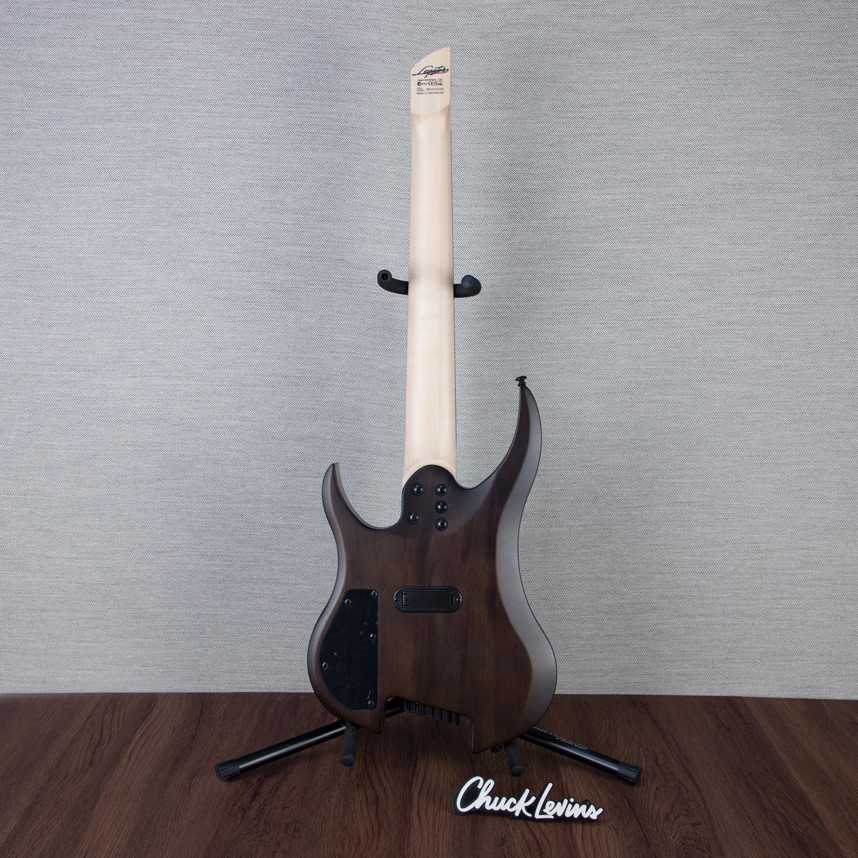 Legator G7FSS Ghost Multiscale 7-String Electric Guitar - Black Flame