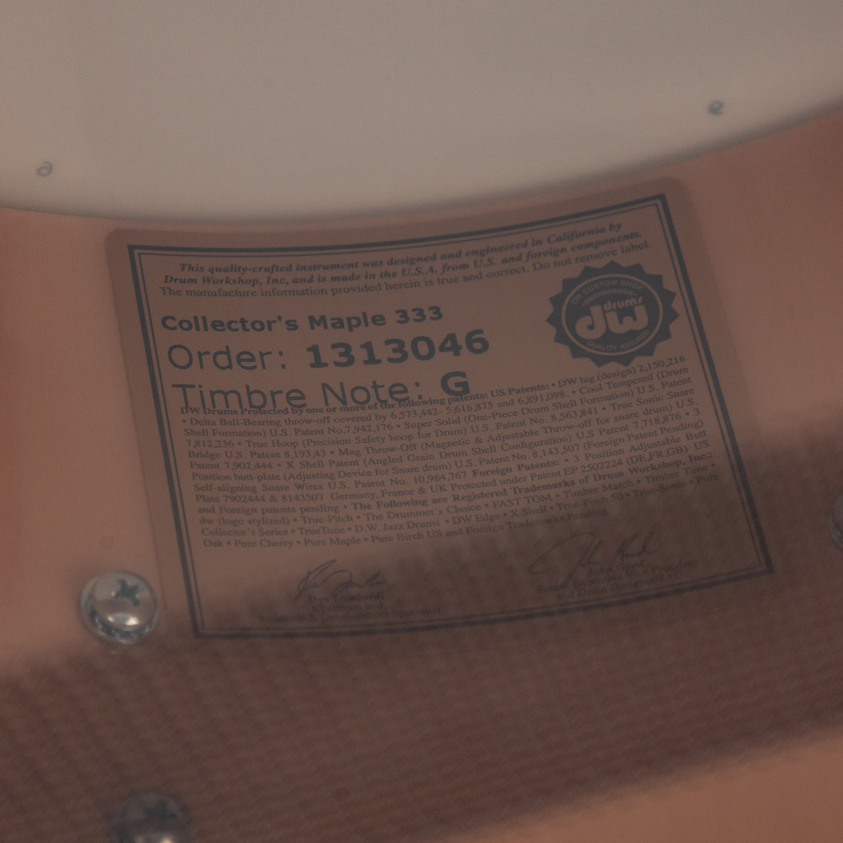 DW Collector's 333 Maple 7x14-Inch Snare Drum - Emerald Satin Oil