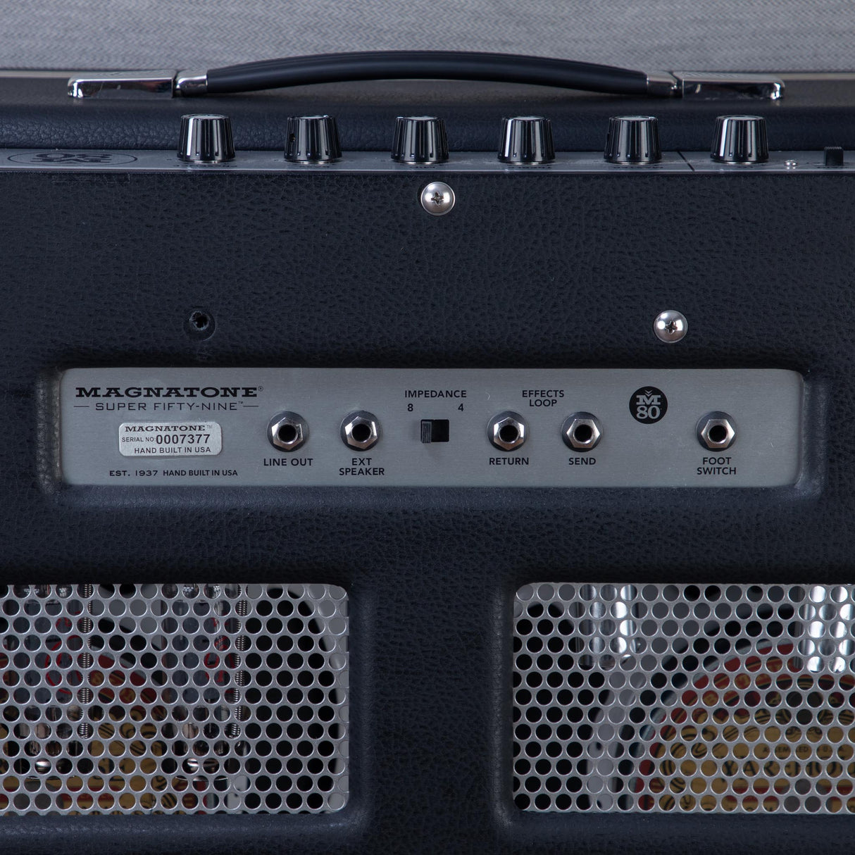 Magnatone Super Fifty-Nine M-80 45-Watts 2x12-Inch Tube Combo Guitar Amplifier - Black