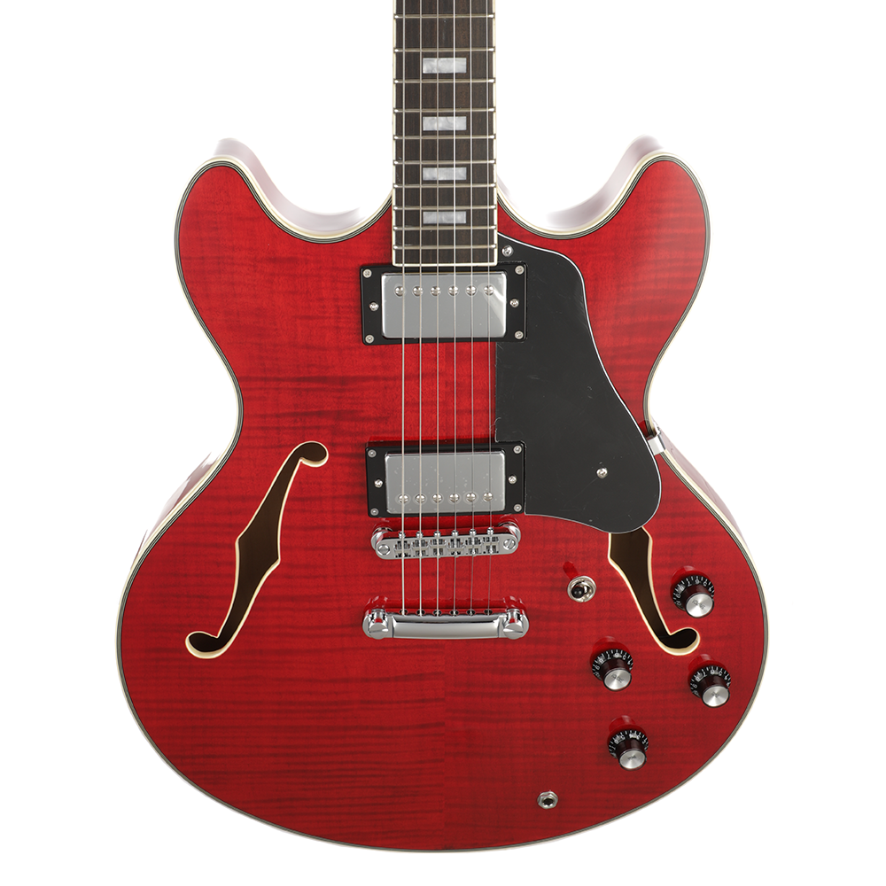 Sire H7 Larry Carlton Semi-Hollow Body Electric Guitar - See Through Red - New
