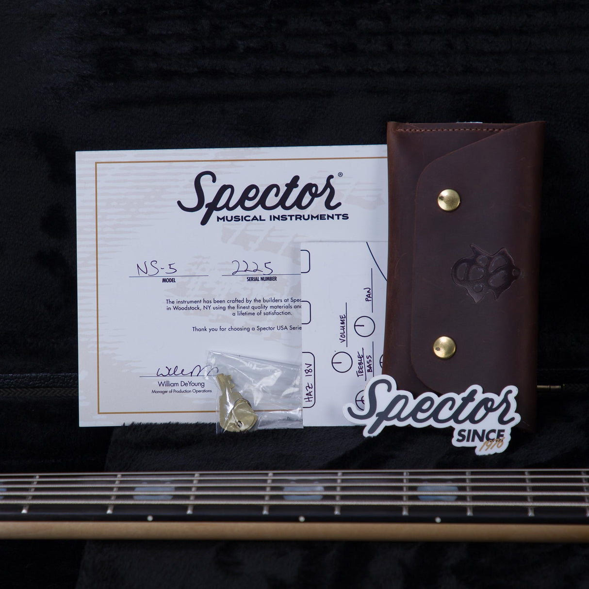 Spector USA Custom NS-5 5-String Electric Bass Guitar - Walnut Natural - #2225