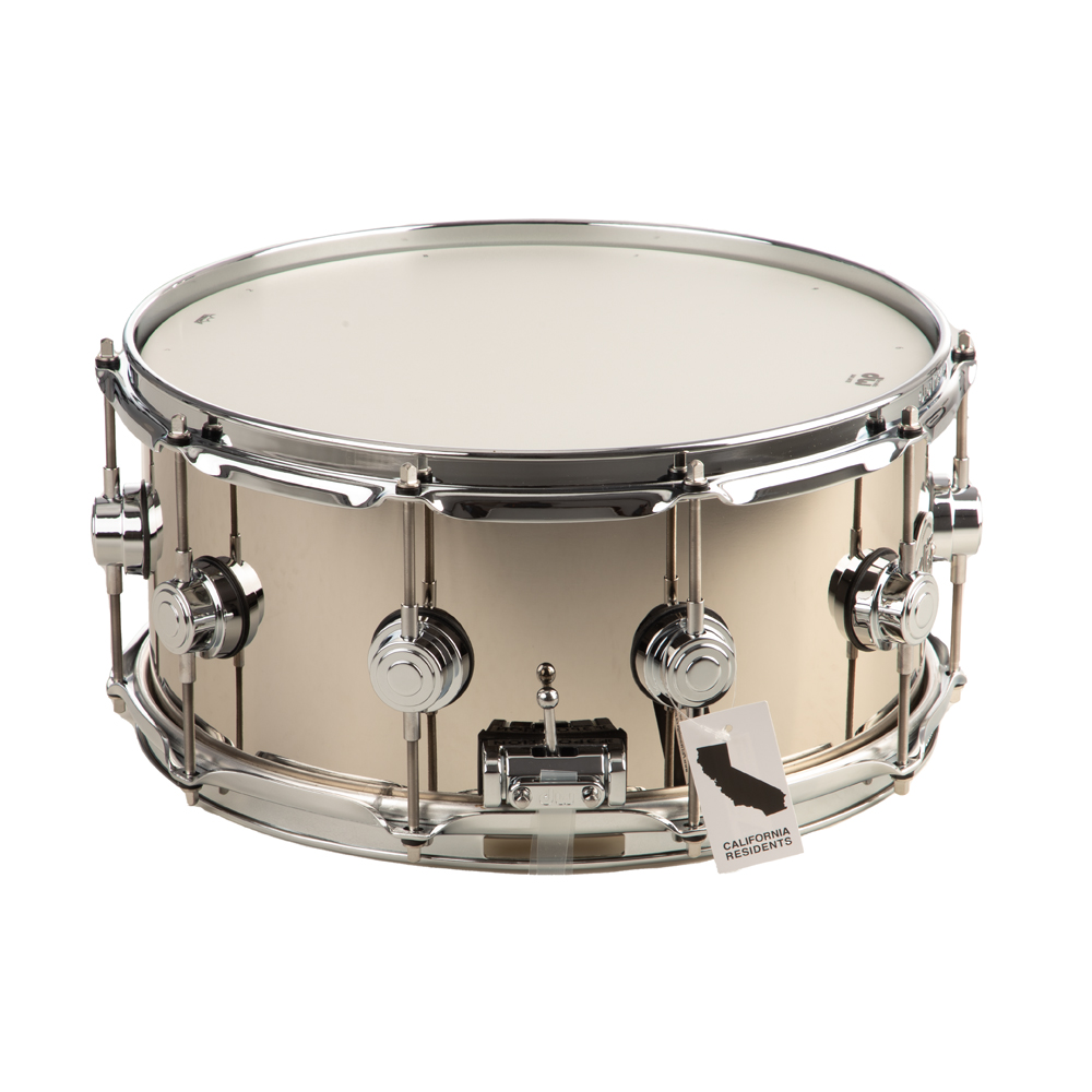 DW Collectors Series 6.5x14 Nickel Over Brass Snare Drum - Chrome Hardware