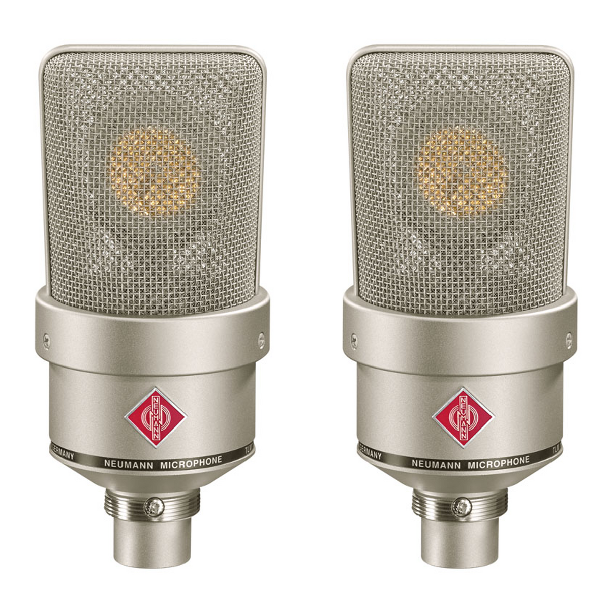 Neumann TLM 103-Stereo Condenser Microphone W/ EA 1 Shockmount & Aluminum Case - Nickel Stereo Pair