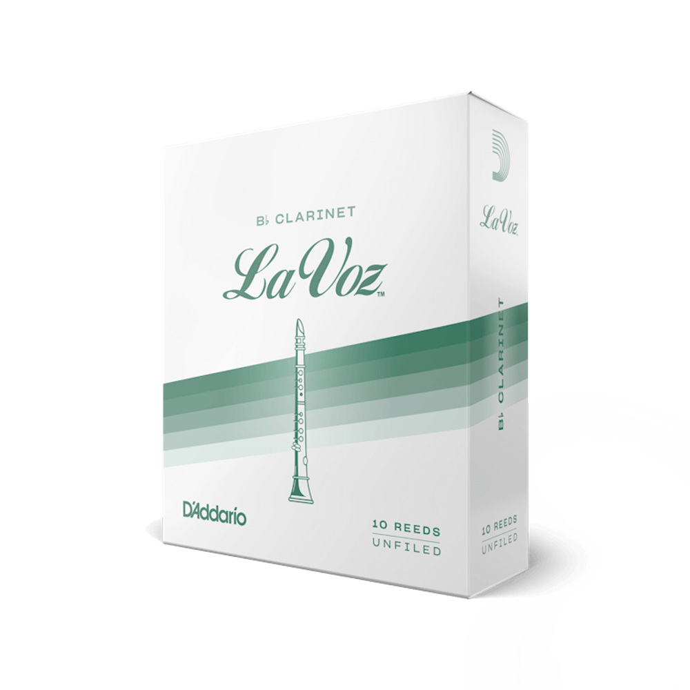 D'Addario RCC10 La Voz Unfiled B-Flat Clarinet Reed 10-Pack - New,Medium Soft