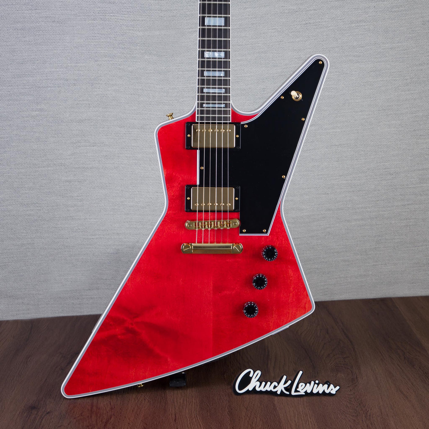 Gibson Custom Shop Explorer Electric Guitar, Gold Hardware - Watermelon King/Gloss - CHUCKSCLUSIVE - #CS500955