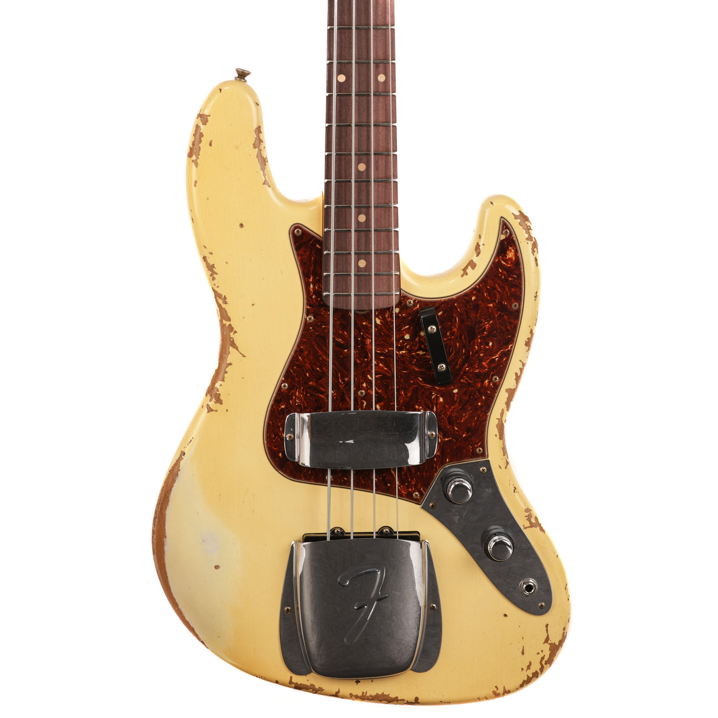 Fender Custom Shop 1961 Jazz Bass, Ash Heavy Relic - Aged Vintage White - CHUCKSCLUSIVE - #R124796