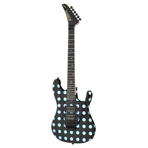 Kramer NightSwan Electric Guitar - Black With Blue Polka Dots - New