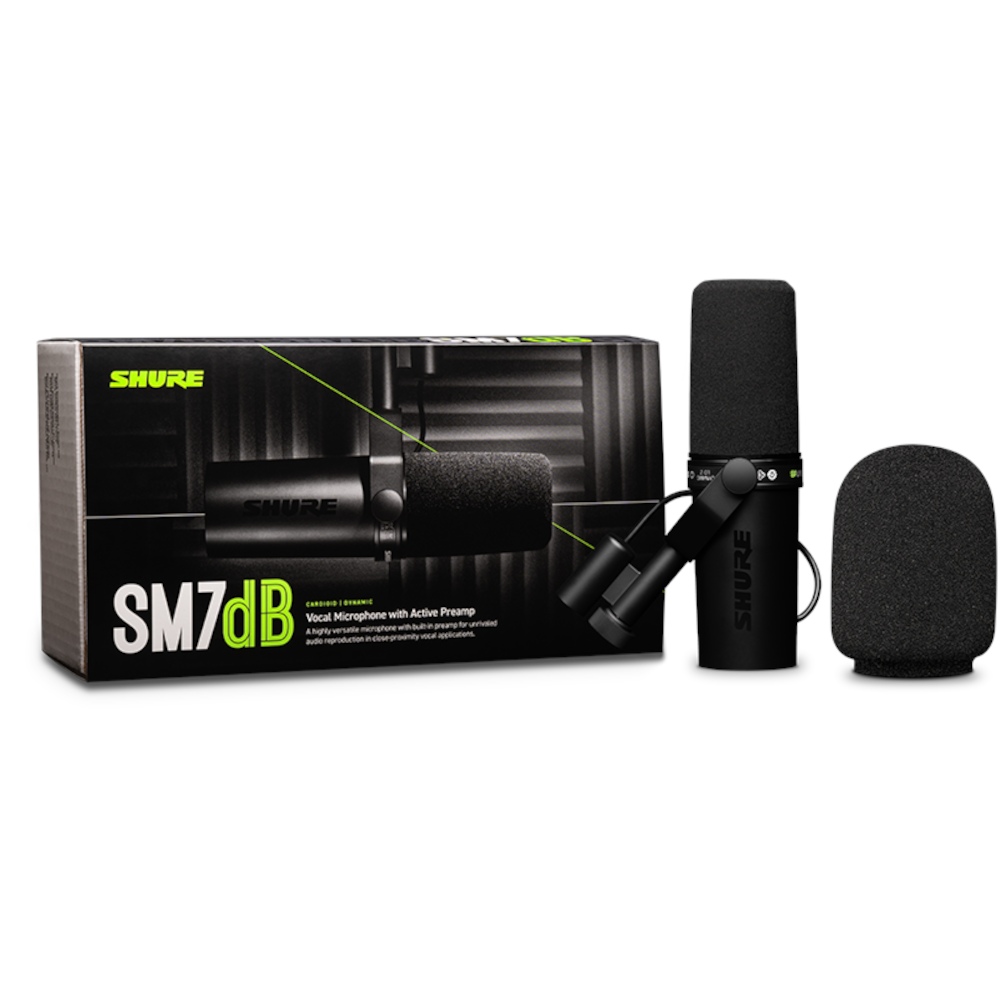 Shure SM7dB Active Dynamic Cardioid Vocal Microphone
