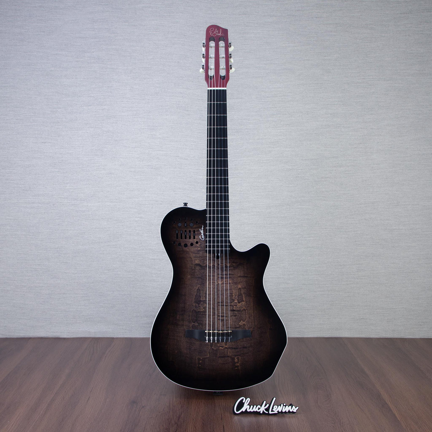 Godin MultiAc Grand Concert SA Nylon String Acoustic-Electric Guitar - Trans Black - CHUCKSCLUSIVE - #25313103
