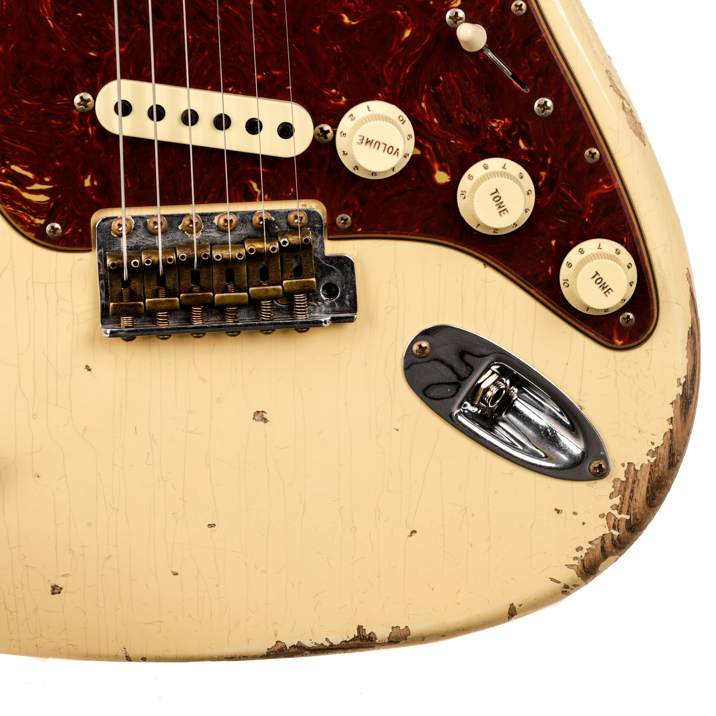 Fender Custom Shop 1962 Stratocaster Heavy Relic Guitar - Aged Vintage White - CHUCKSCLUSIVE - #R119465