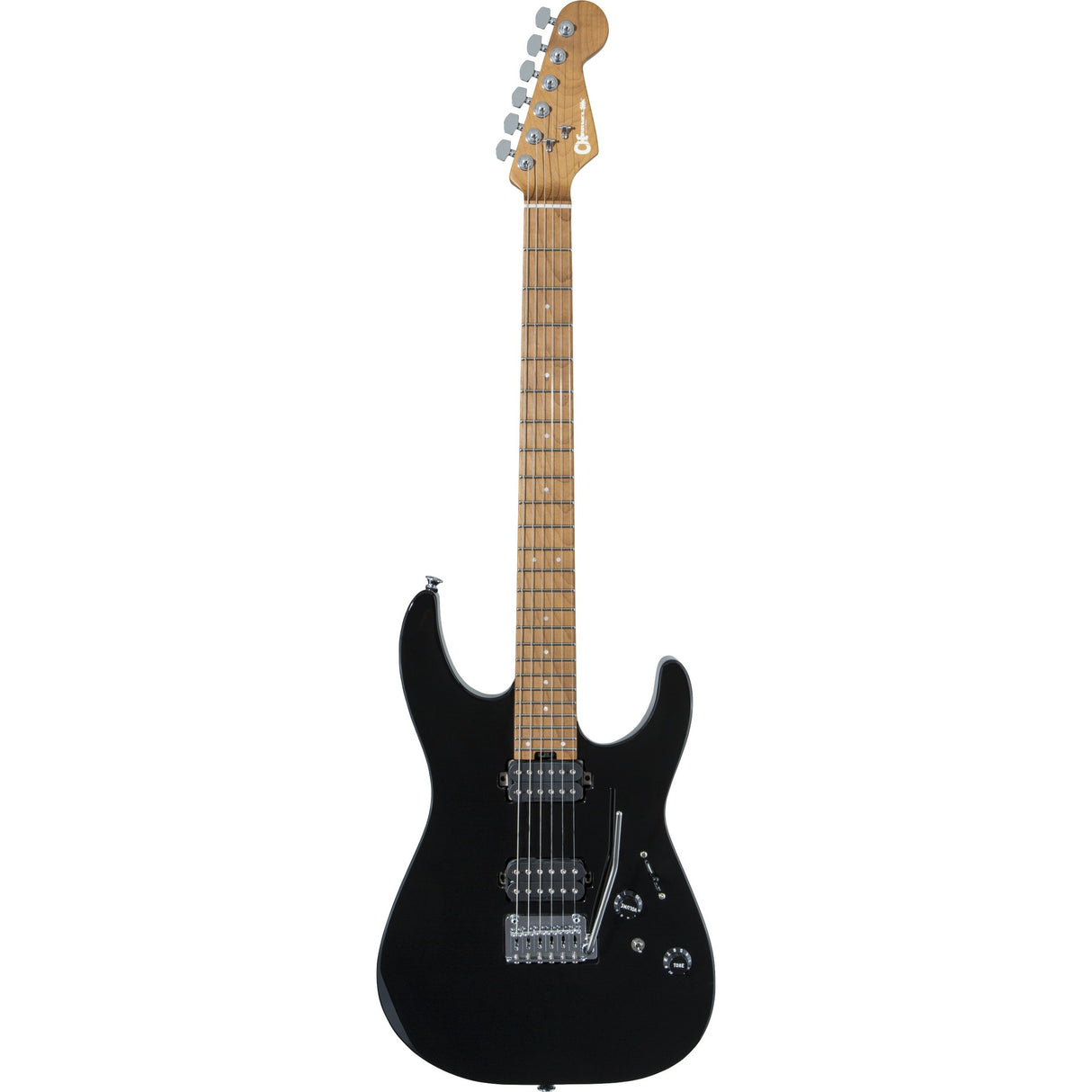 Charvel Pro-Mod DK24 HH 2PT CM, Caramelized Maple Fingerboard - Gloss Black