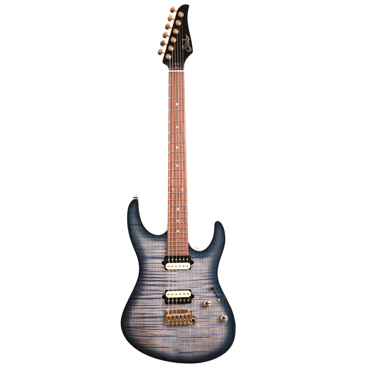 Suhr Modern Electric Guitar - Faded Trans Whale Blue Burst - New