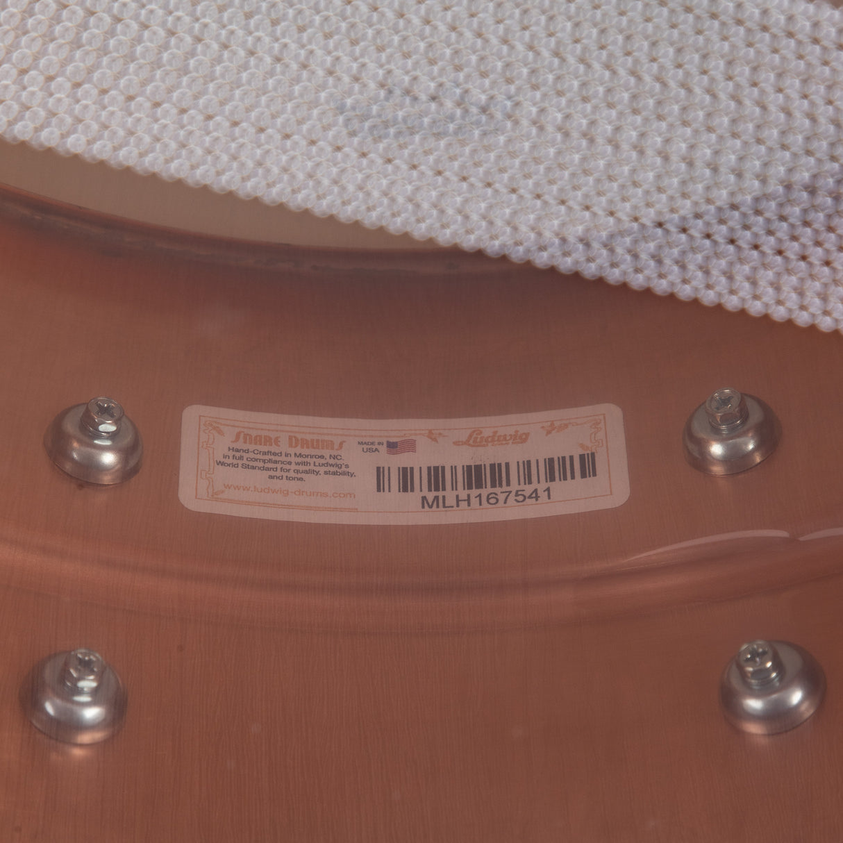 Ludwig Copper Phonic 6.5x14-Inch Snare - Hammered Shell, Imperial Lugs