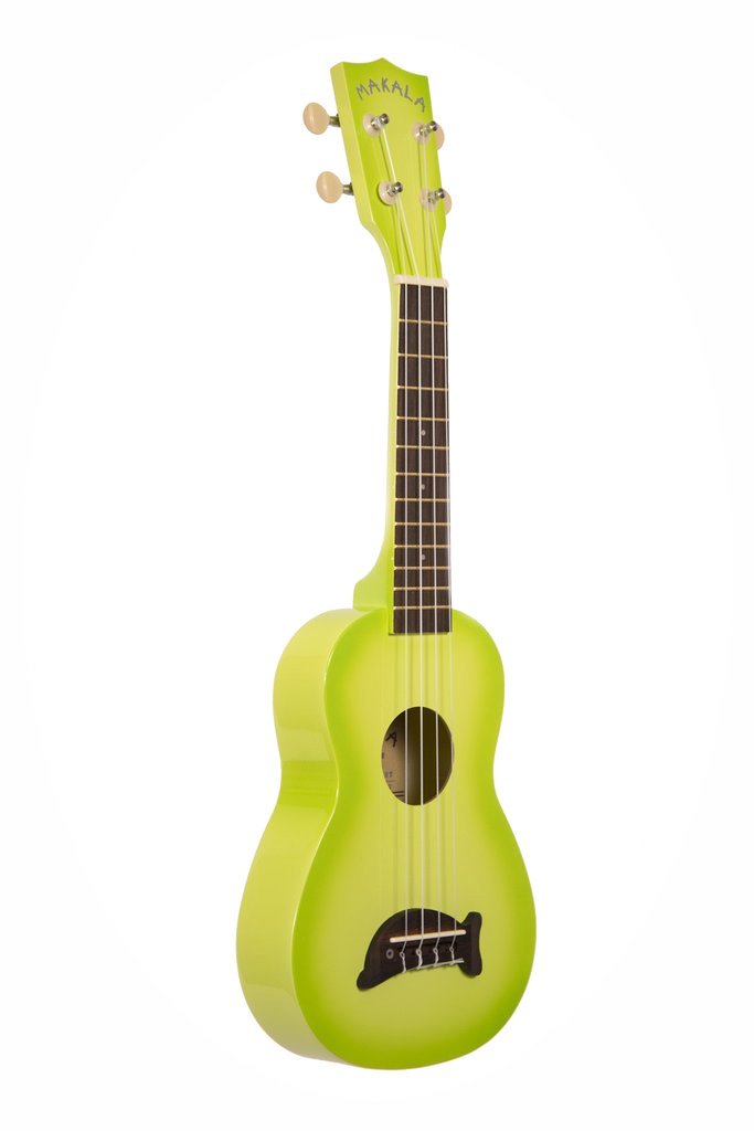 Kala Makala Dolphin Bridge Soprano Ukulele - Green Apple Burst