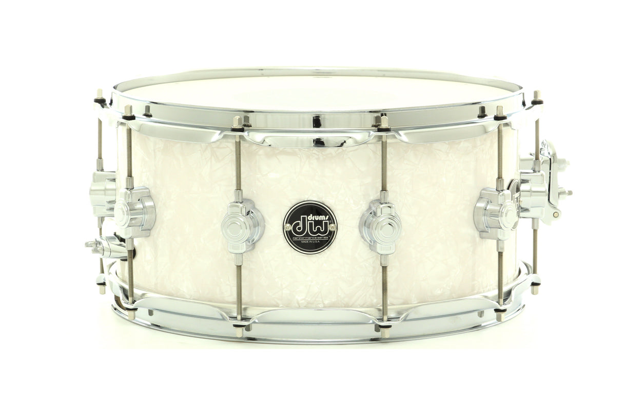 Drum Workshop 14" x 6.5" Performance Series Maple Snare Drum - White Marine