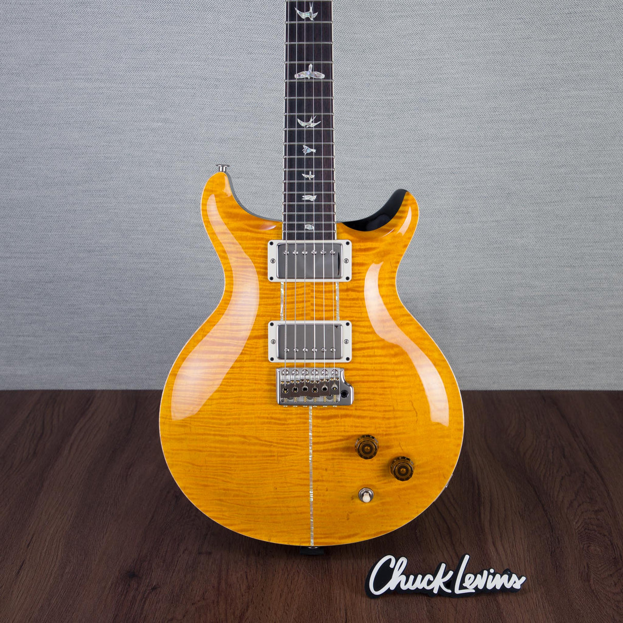 PRS Santana Retro 10-Top Electric Guitar - Santana Yellow With Metallic Gold Smokeburst Back - #250414156
