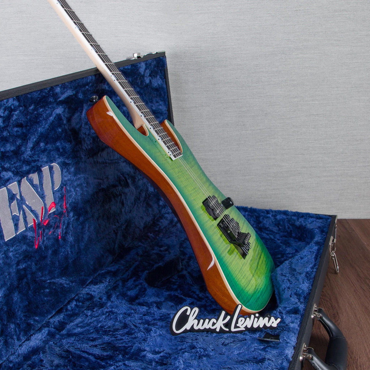 ESP USA M-I DX FR Electric Guitar - Lime Burst - #US25167