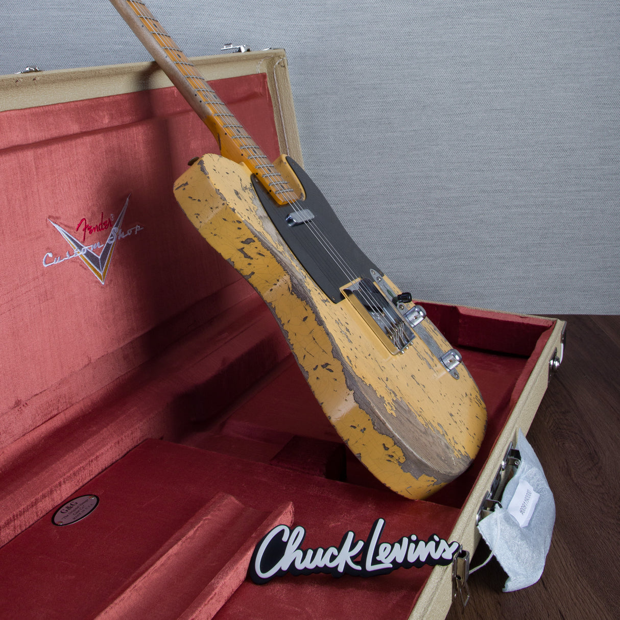 Fender Custom Shop '54 Telecaster Super Heavy Relic Electric Guitar - Aged Nocaster Blonde - #R137567