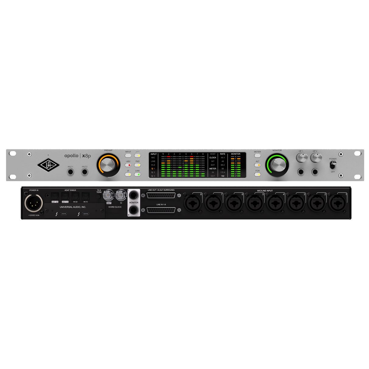 Universal Audio Apollo x8p Gen 2 Thunderbolt Audio Interface with Essentials+ Bundle - Mint, Open Box