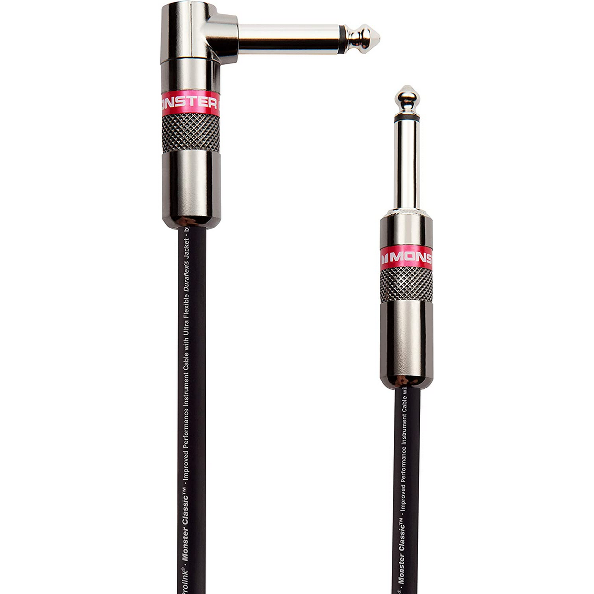 Monster Classic 1/4 Inch Angled to Straight Insturment Cable - 21 Foot