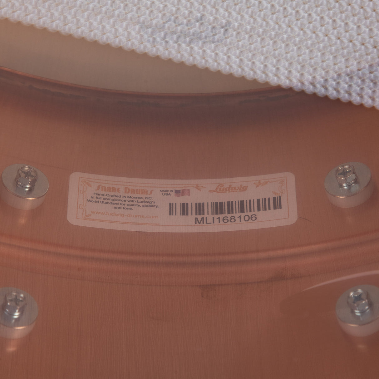 Ludwig Copper Phonic 6.5x14-Inch Snare - Smooth Shell, Tube Lugs