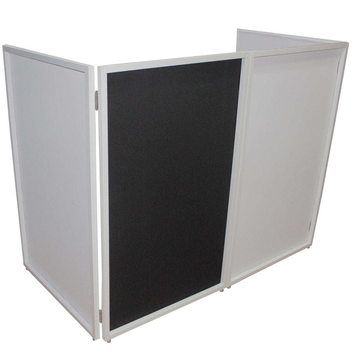 ProX XF-4X3048W MK2 Four Panel Collapse and Go DJ Facade with White Frame and Carry Bag