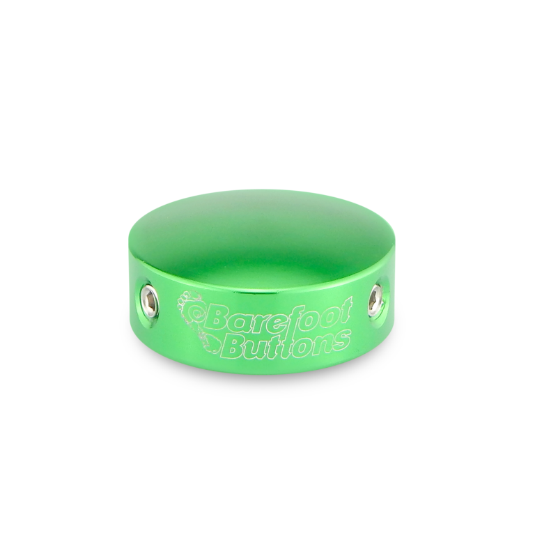 Barefoot Buttons V1 Standard Footswitch Button, Green - For Common 3PDT Switches