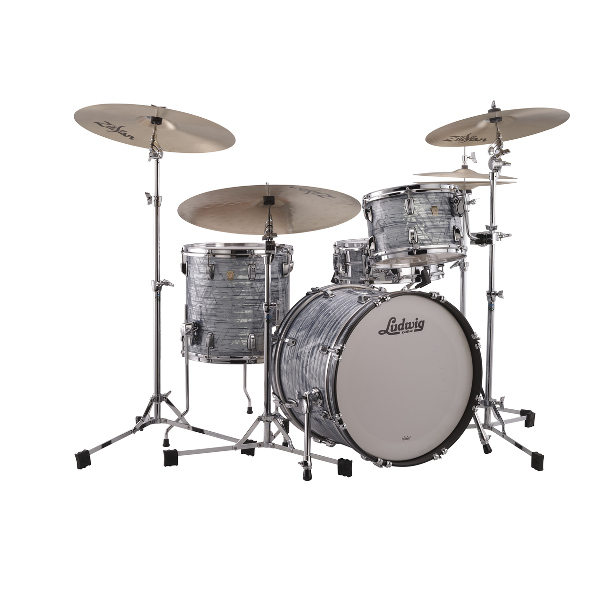 Ludwig Classic Downbeat 3-Piece Maple Shell Pack with 20-Inch Kick - Sky Blue