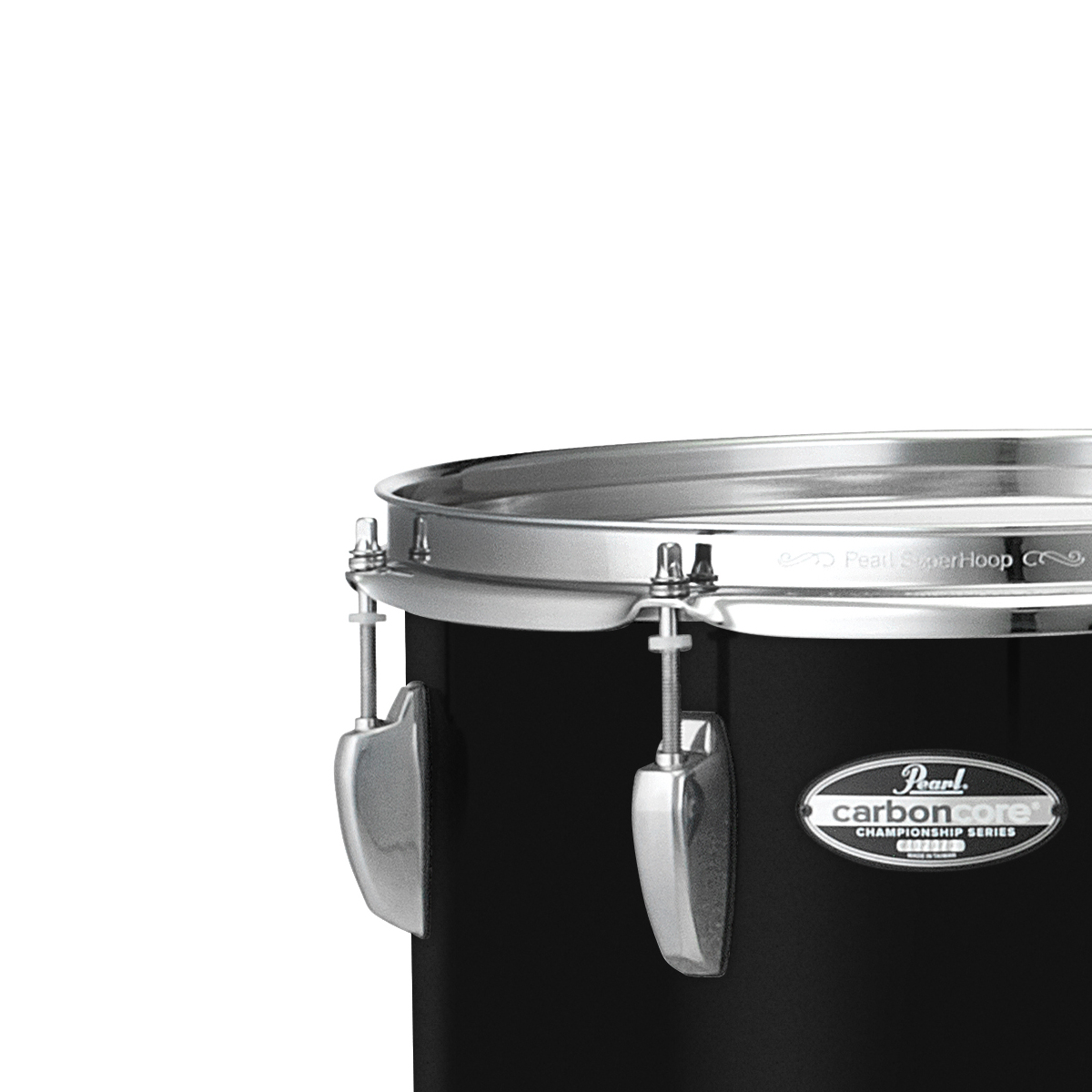 Pearl Championship CarbonCore Tenor Drums, Piano Black - 10/12/13/14-Inch Sonic Cut Configuration, 6-Inch Spock