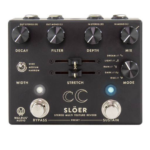 Walrus Audio SLÖER Stereo Ambient Reverb Effects Pedal - Black