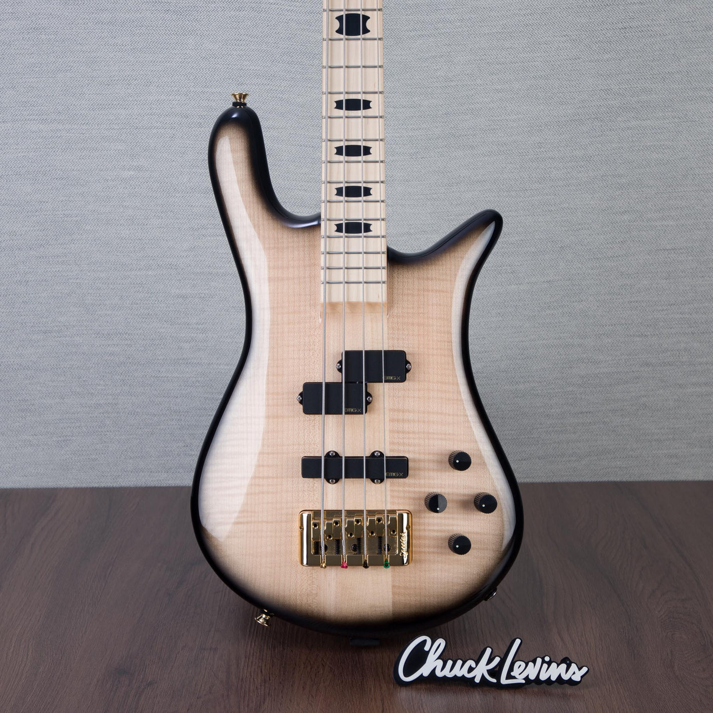 Spector Euro 4 Electric Bass Guitar - Natural Black Burst Gloss - CHUCKSCLUSIVE - #NB22937