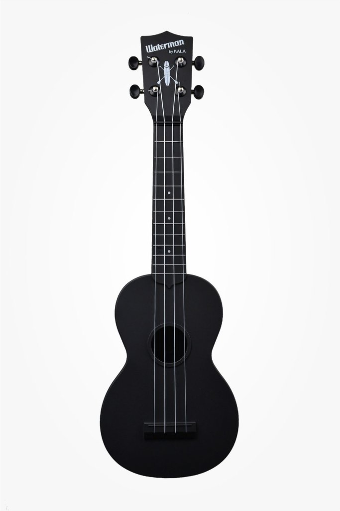 Kala Waterman Soprano Composite Solid Ukulele - Matte Black - New,Matte Black