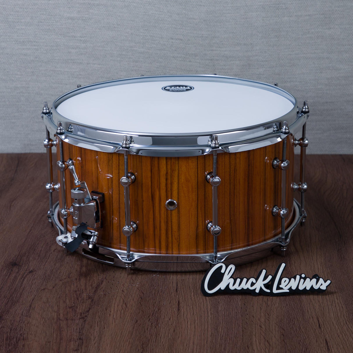 Tama 7 x 14-Inch S.L.P. G-Maple Snare Drum - Gloss Natural Zebrawood