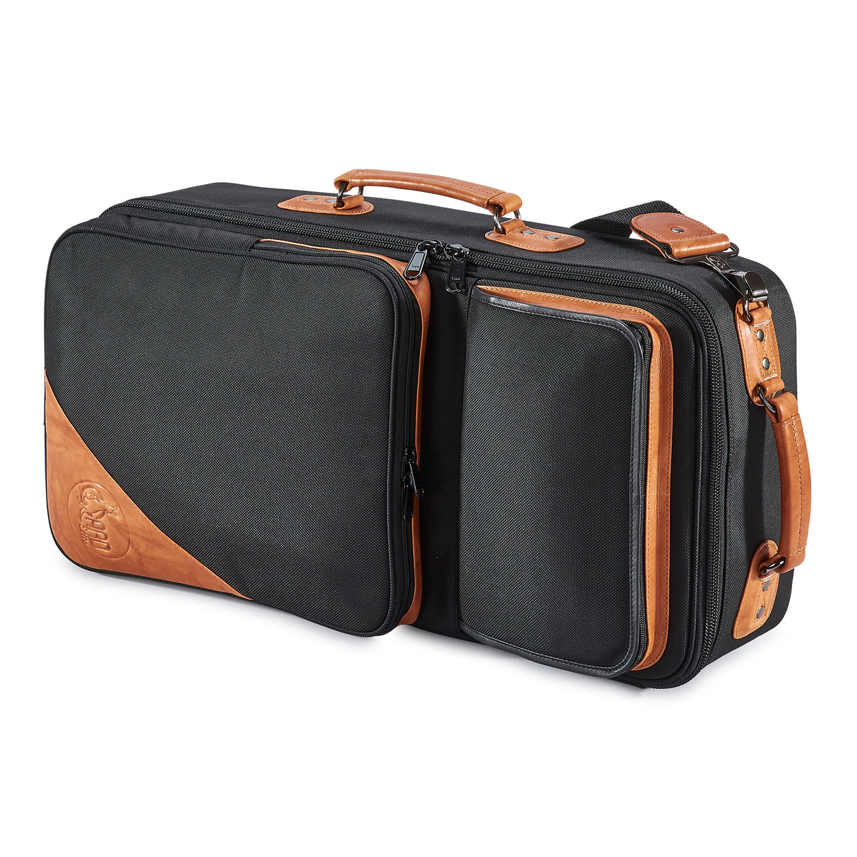 GARD 5-ECSK Elite Triple Trumpet Gig Bag - Black Cordura with Leather Trim