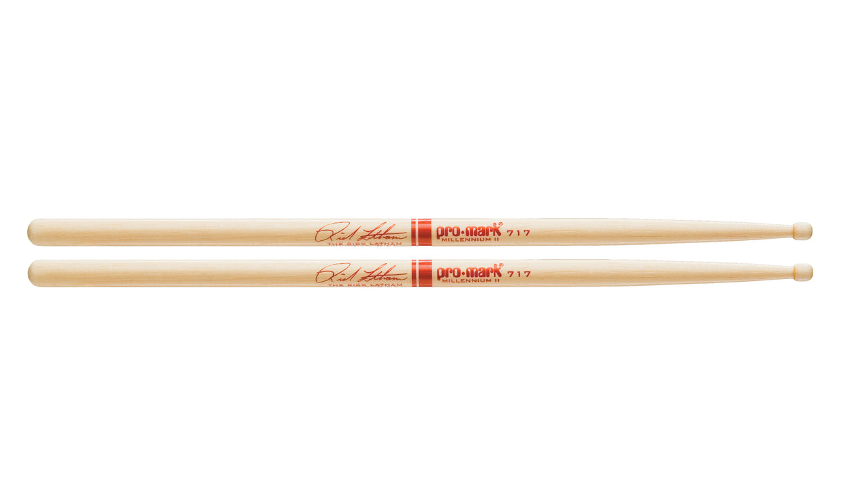 Promark TX717W Hickory 717 Rick Latham Wood Tip drumstick