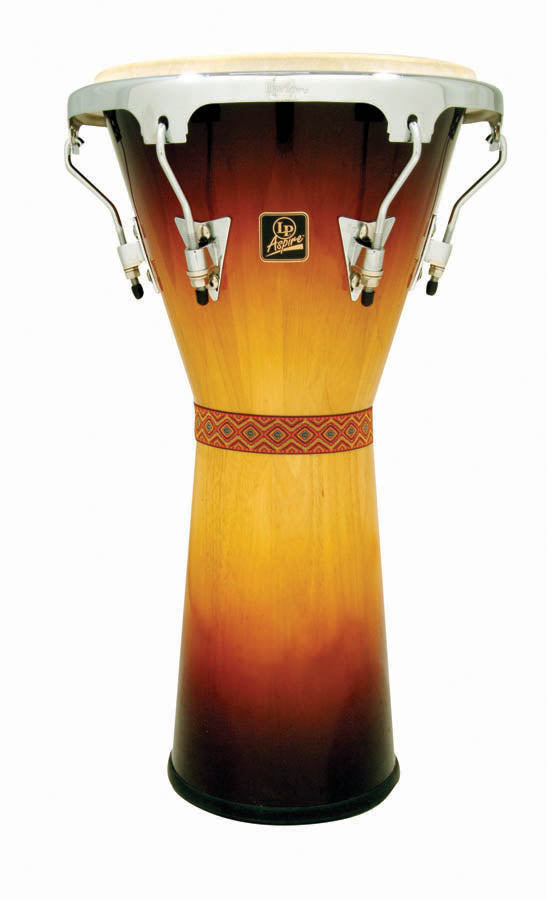LP LPA630-VSB Aspire Tunable Djembe, Vintage Sunburst/Chrome