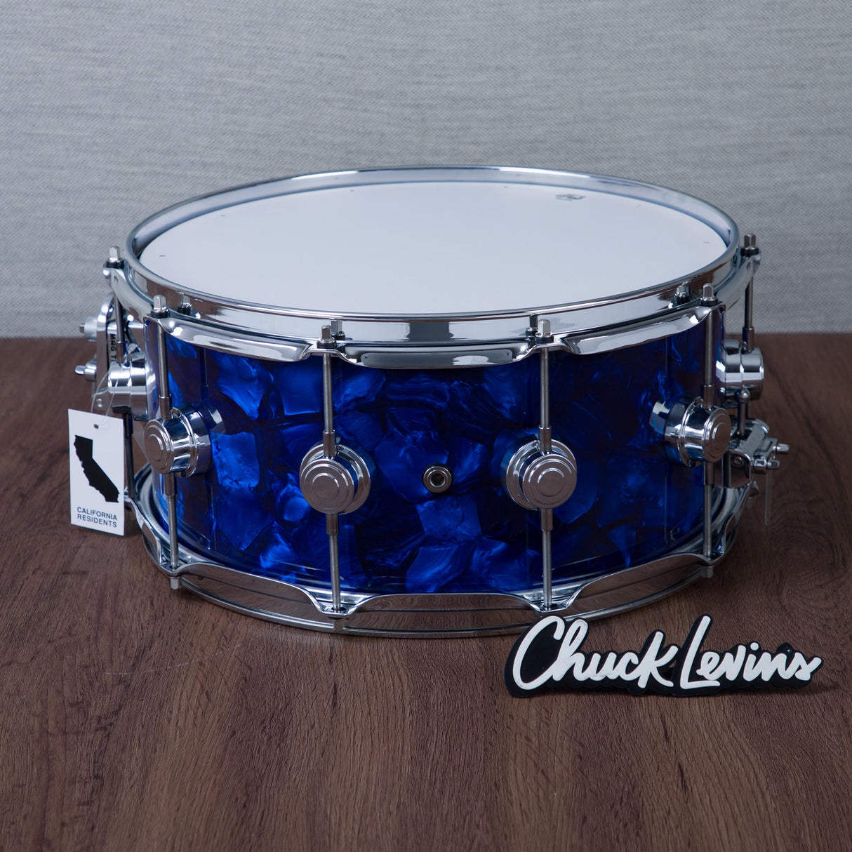 DW 6.5 x 14-Inch Collector's Series Maple Snare Drum - Blue Moonstone