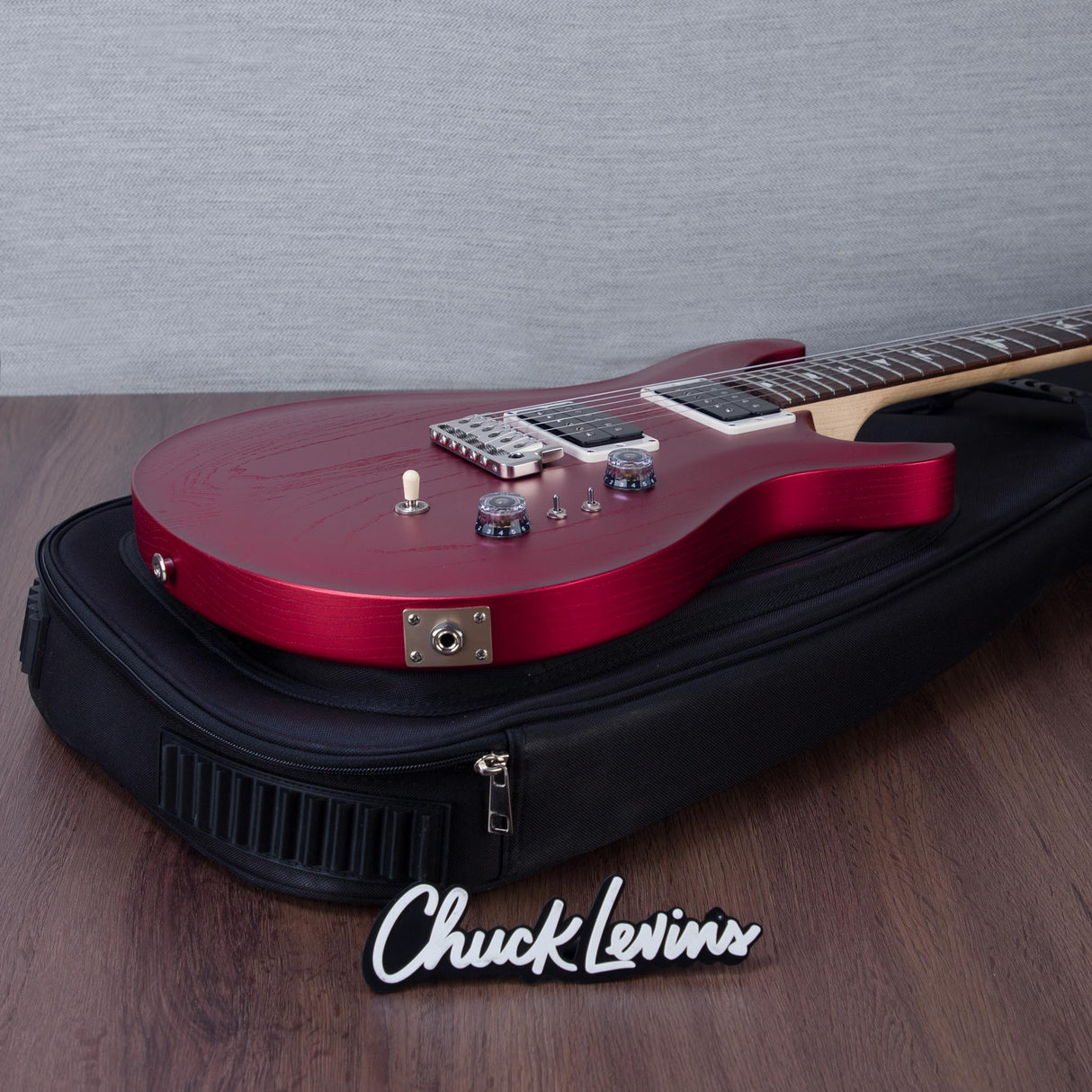 PRS Limited Edition CE 24-08 Swamp Ash Satin Electric Guitar - Red Apple Metallic - #250402392