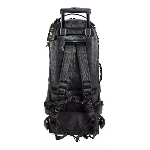 Gard 10-WBFLK Compact Triple Trumpet Wheelie Bag - Black Leather