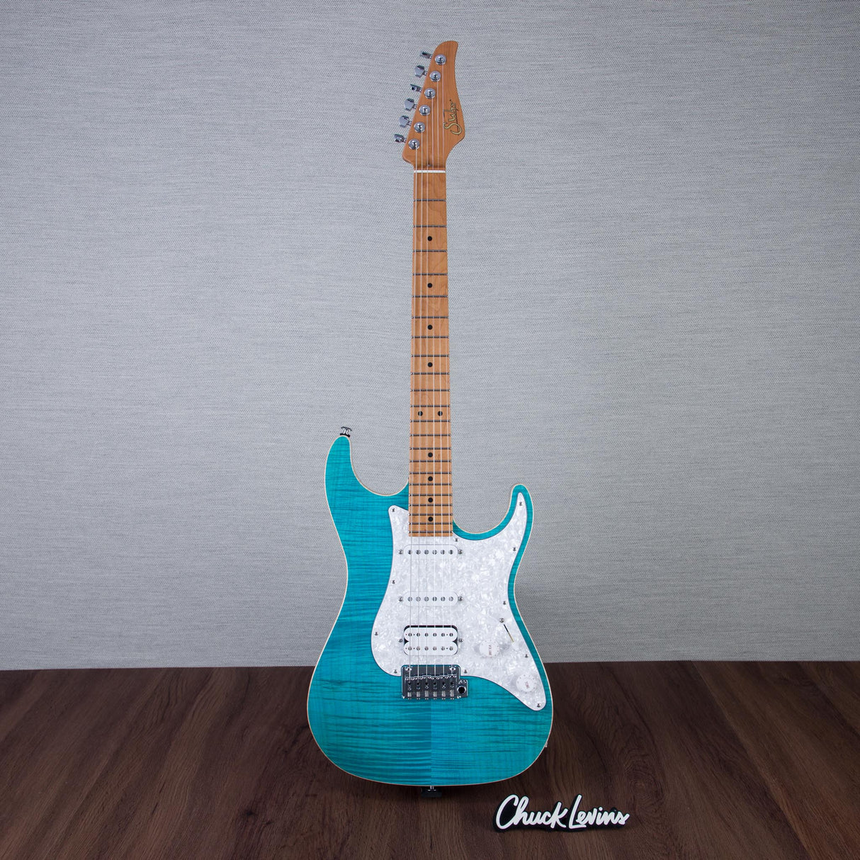 Suhr Standard Plus Electric Guitar, Roasted Maple Fingerboard - Bahama Blue - #88412