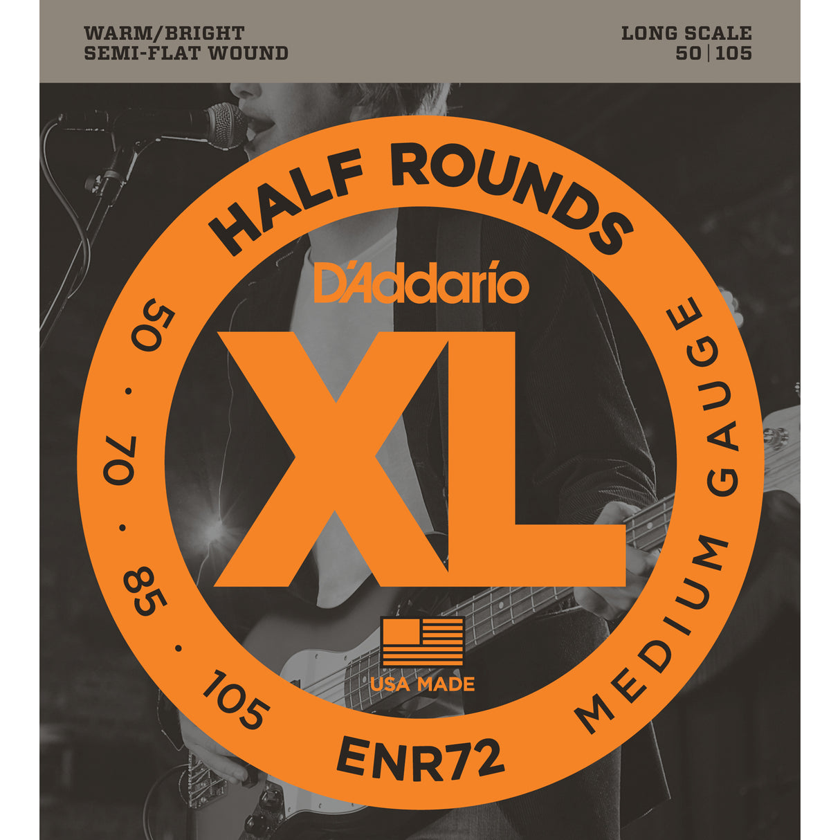 D'Addario ENR72 50-105 Half Round Bass Guitar Strings Medium Long Scale
