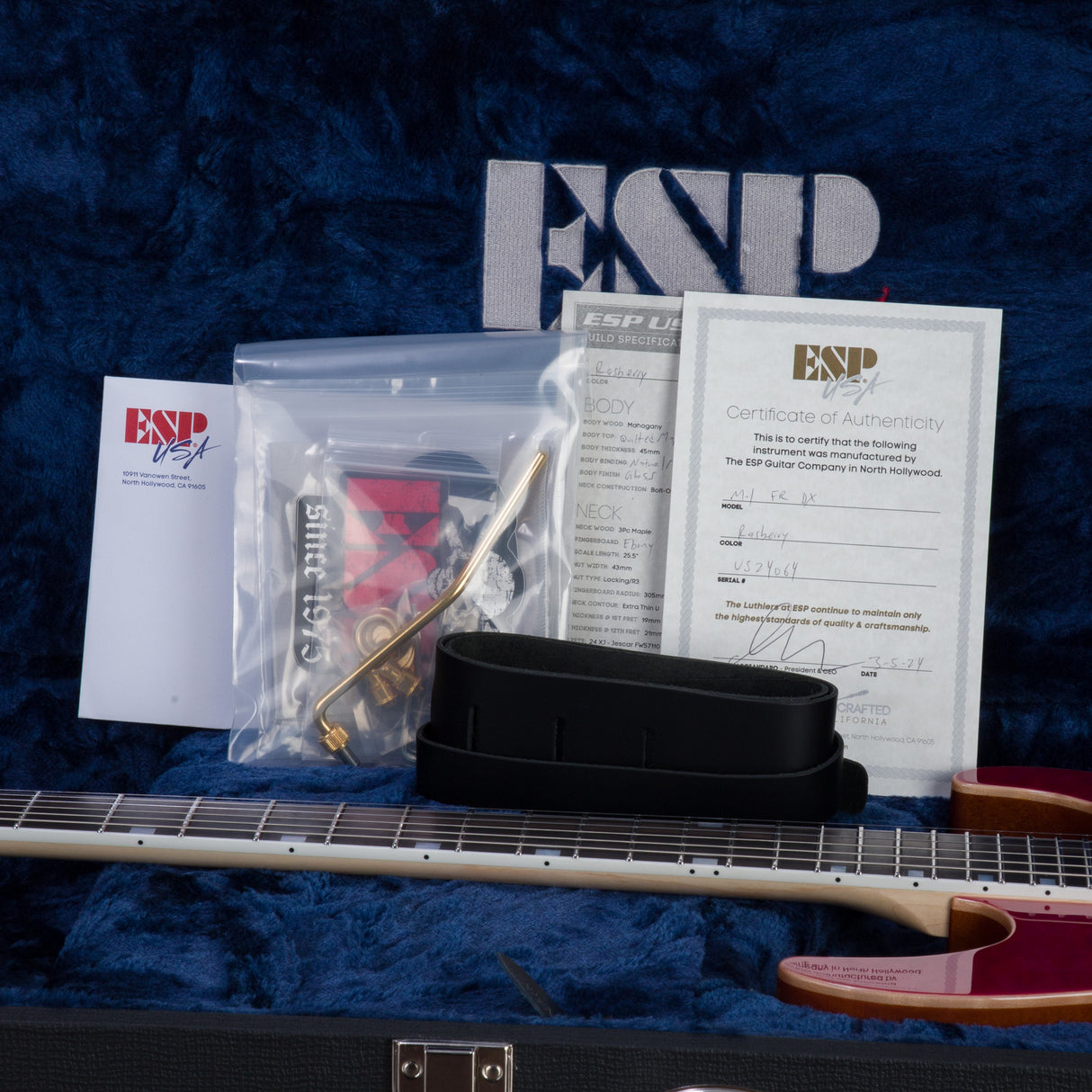 ESP USA M-I DX Electric Guitar - Rasberry - #US24064 - Mint, Open Box