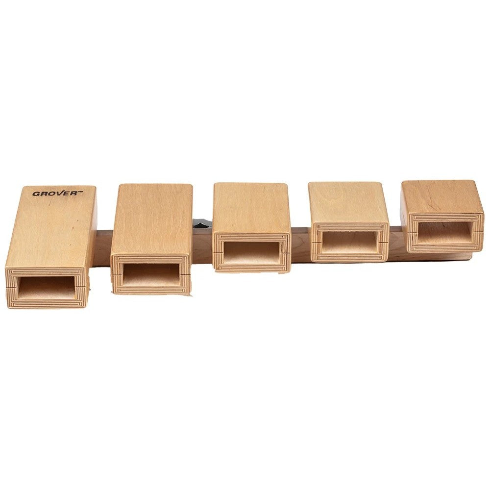 Grover Pro Percussion 5-Piece Temple Block Set with Mounting Clamp and Stand