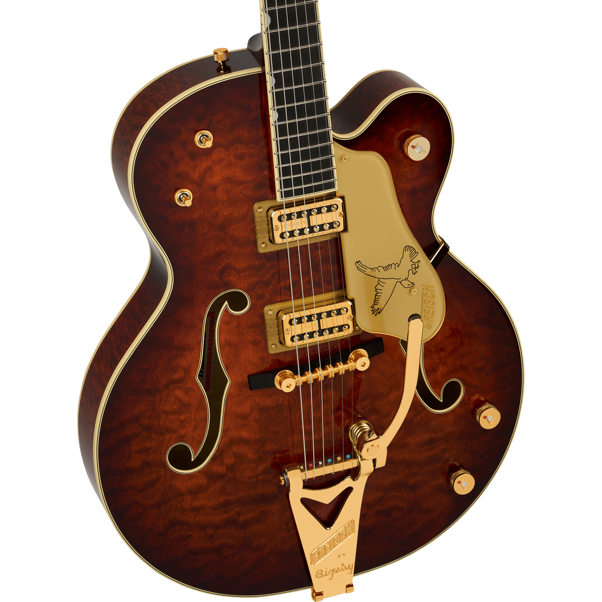 Gretsch Limited Edition Quilt Classic Falcon Electric Guitar with Bigsby - Forge Glow