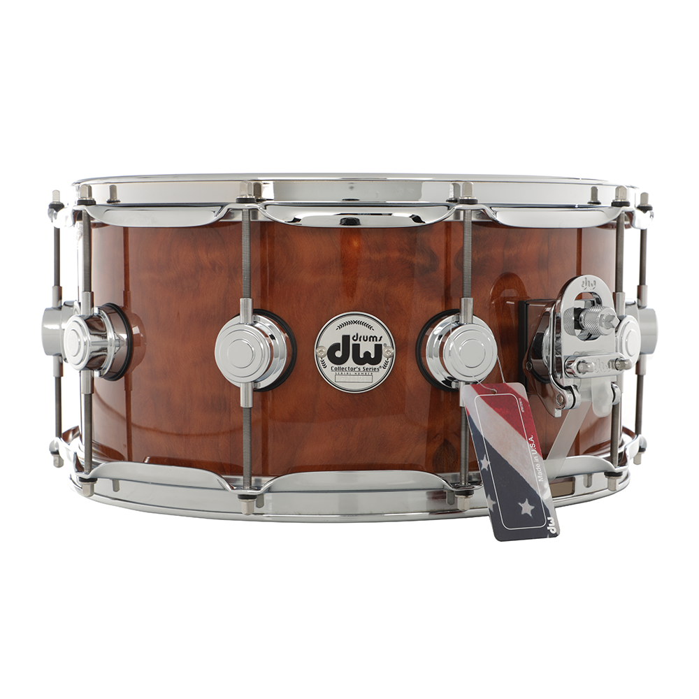 DW Collectors Series 6.5x14 Snare Drum, Exotic Redwood Stump - Chrome Hardware